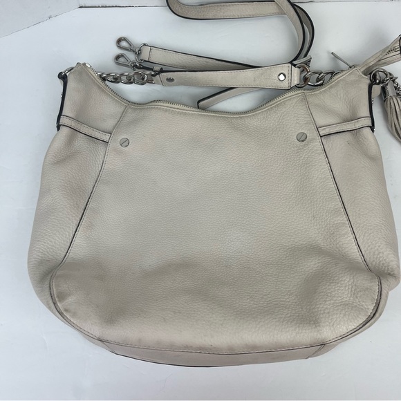 Micheal Kors cream leather shoulder bag w/crossbody strap - Picture 6 of 14